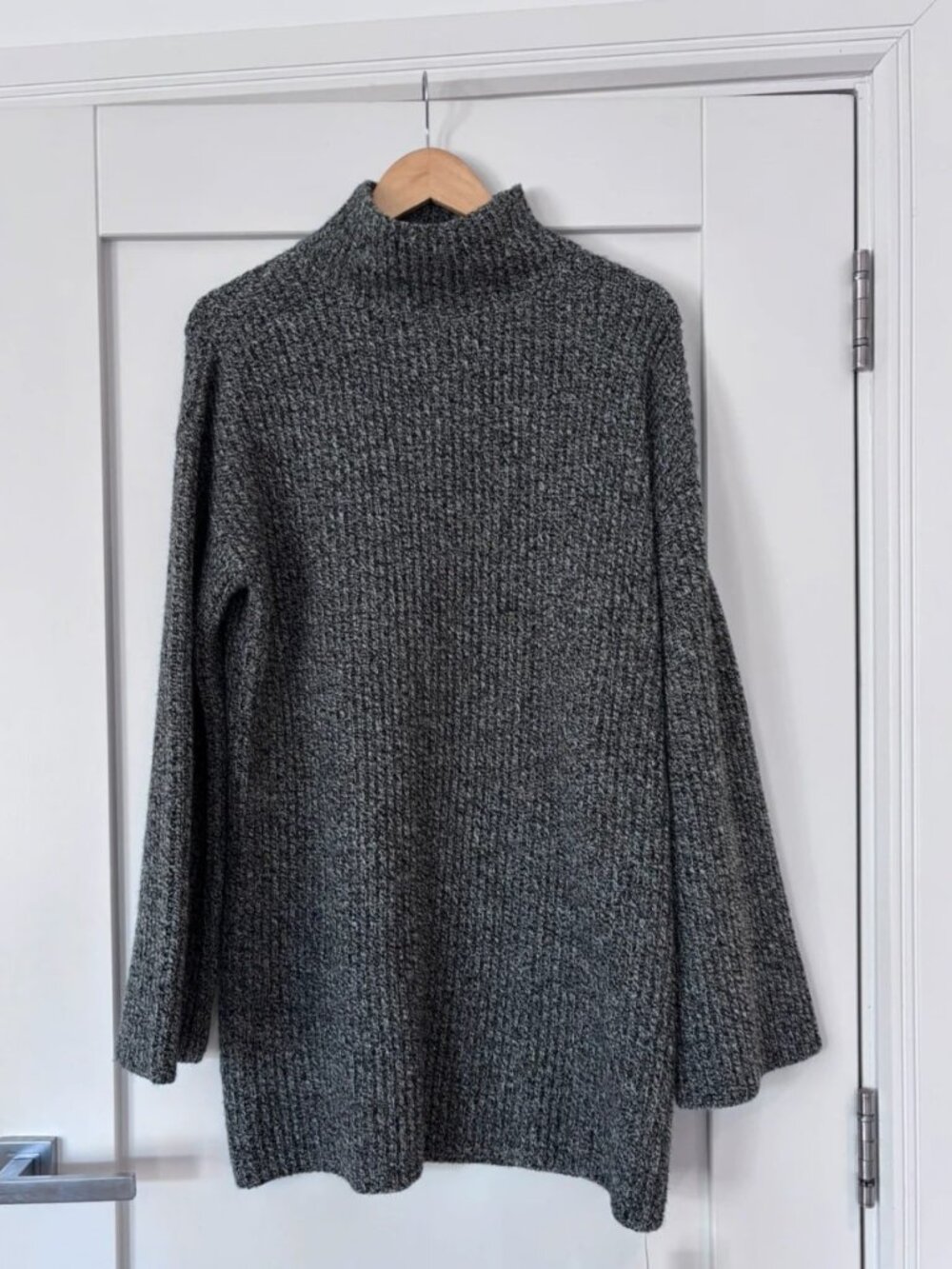 Reformation Zucca Regenerative Wool Sweater Dress Grey Size S